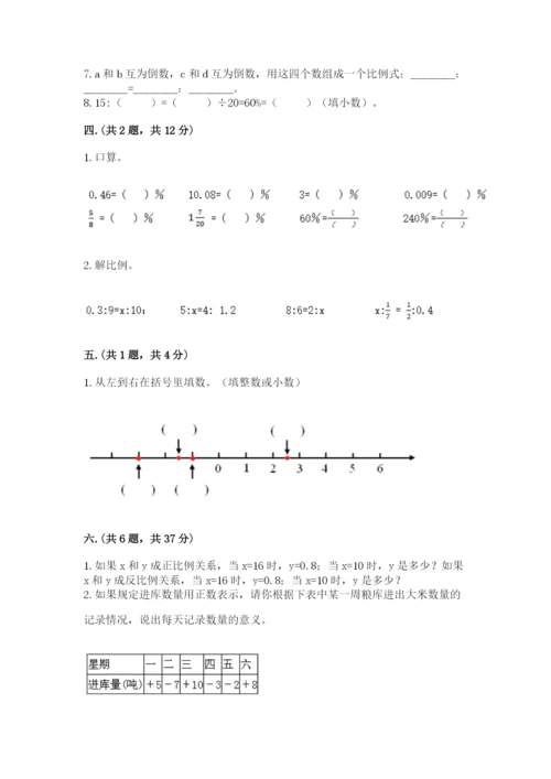 苏教版数学六年级下册试题期末模拟检测卷附答案（模拟题）.docx