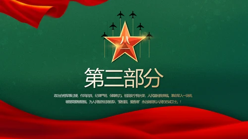 迷彩风入伍部队训练心得体会动态PPT