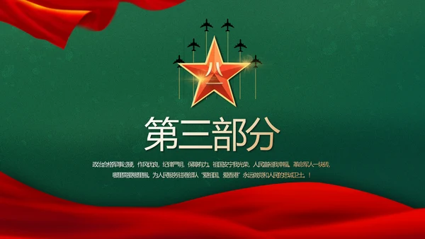 迷彩风入伍部队训练心得体会动态PPT
