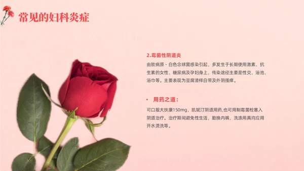 红色实拍风女性健康讲座课件妇女节