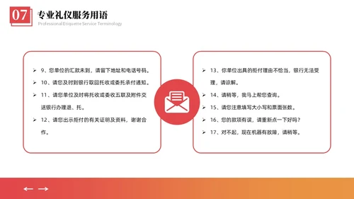 橙黄色商务礼仪插画风格银行窗口服务礼仪商务礼仪PPT窗口服务礼仪培训