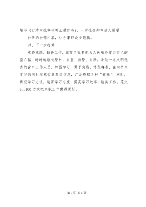 政务中心规划窗口个人工作总结 (5).docx