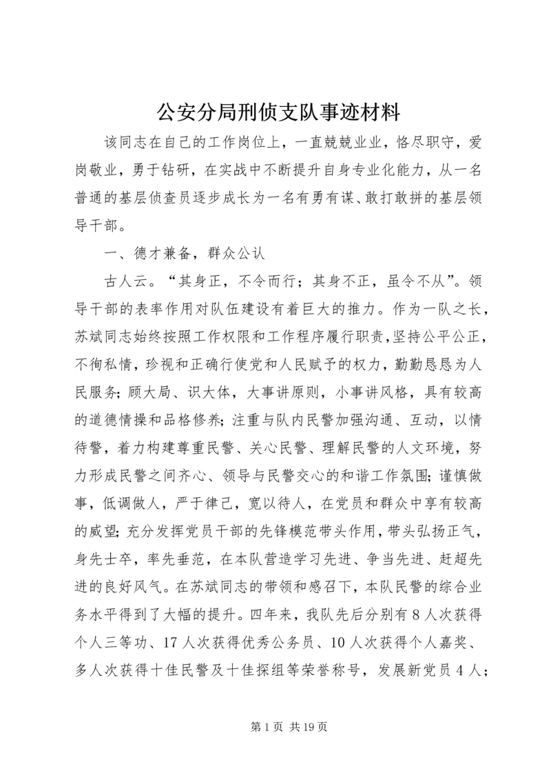 公安分局刑侦支队事迹材料.docx