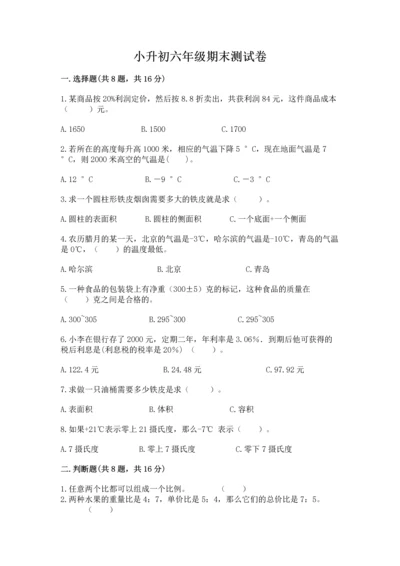 小升初六年级期末测试卷精品（巩固）.docx