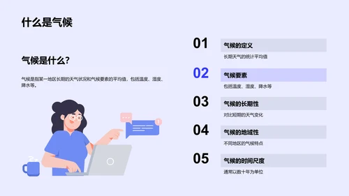 气候知识解析PPT模板