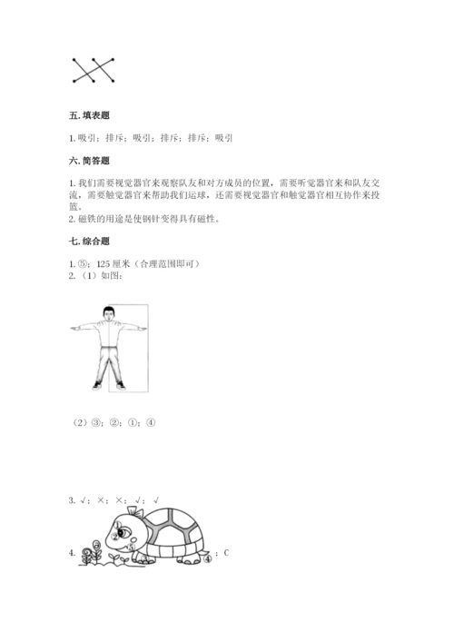 教科版二年级下册科学知识点期末测试卷及一套答案.docx