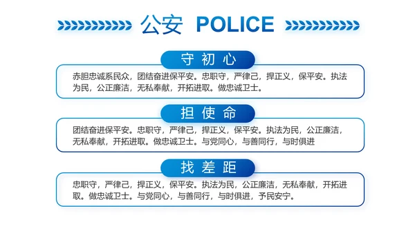 蓝色大气交警执勤执法PPT动态模板
