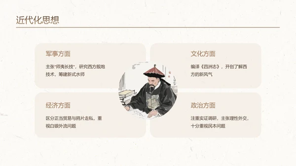 棕白色纹理简约人物介绍之林则徐