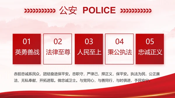 大气公安年终工作总结新年计划PPT