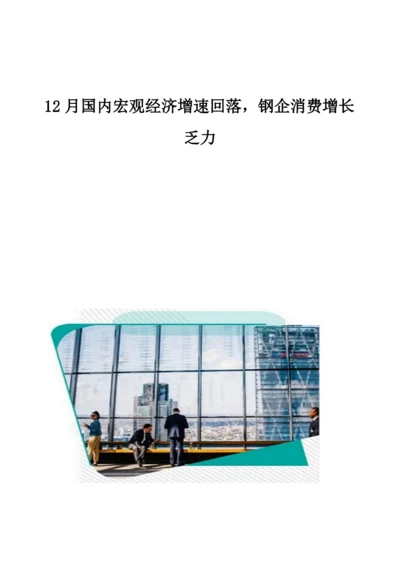 国内宏观经济增速回落-钢企消费增长乏力.docx