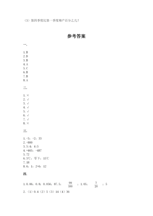 小学六年级升初中模拟试卷含精品答案.docx