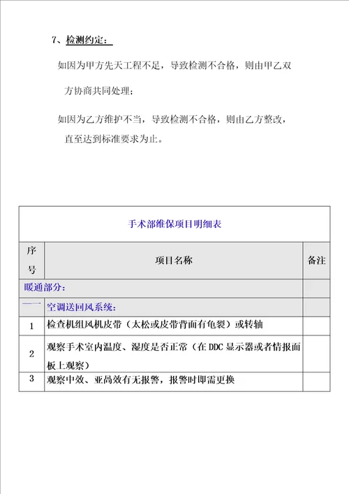 医院手术部净化空调系统维保方案