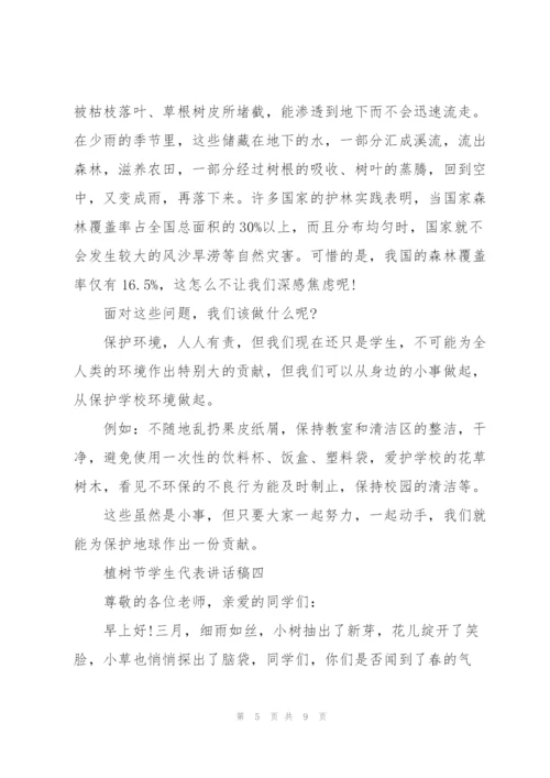 植树节学生代表讲话稿.docx