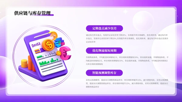 紫色简约互联网电商数据分析报告PPT模板