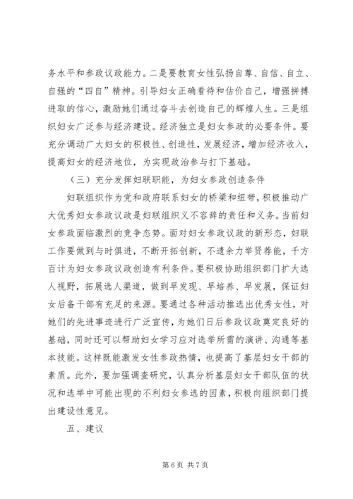 区妇女参政议政的调查与思考 (2).docx