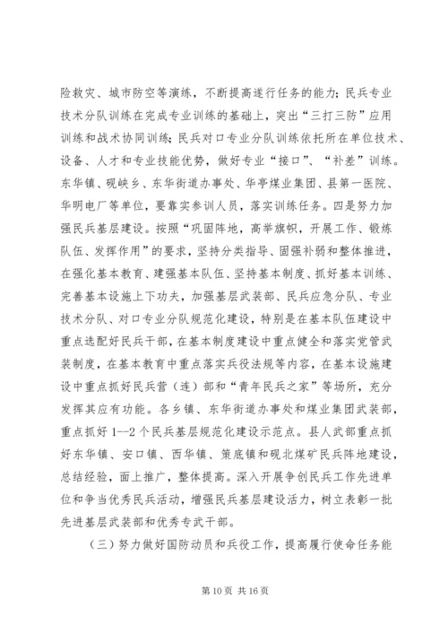 县委议军会暨全县武装工作会议讲话稿.docx