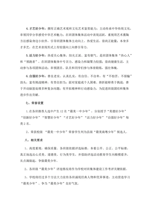 县一中最美少年活动专业方案.docx