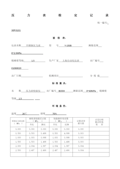 压力表检定记录.docx