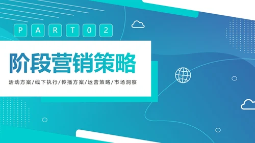 轻快简约渐变商务营销活动执行方案PPT模板