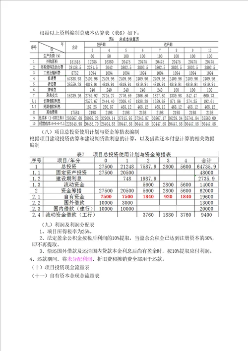 工程经济学课程设计报告