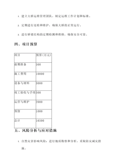 大桥建设项目实施方案