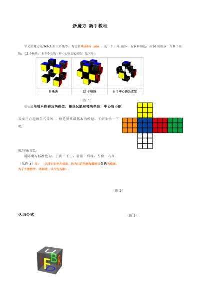 魔方公式口诀 图解教程(DOC).docx