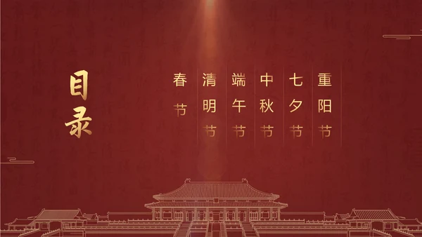 中国传统节日介绍教学课件PPT模板