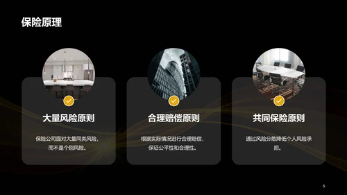 黄色创意保险与风险管理课程教育PPT模板