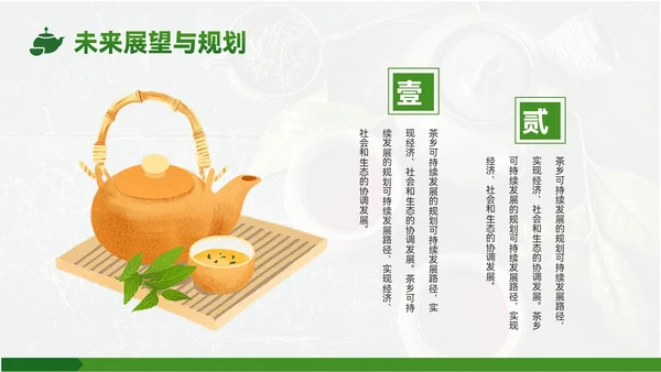 绿色质感风茶乡之旅的生态魅力PPT模板