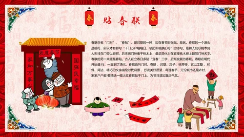 春节习俗传统文化PPT模板