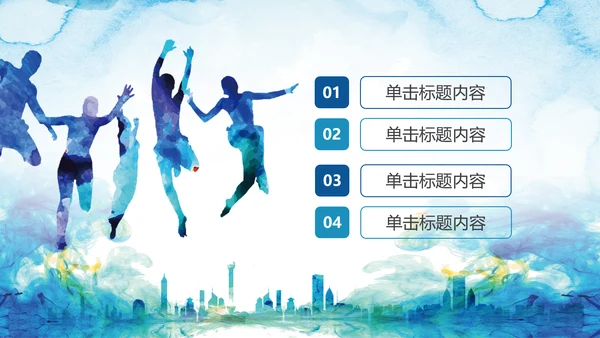 2019越青春不言弃五四青年共青团工作汇报PPT模板
