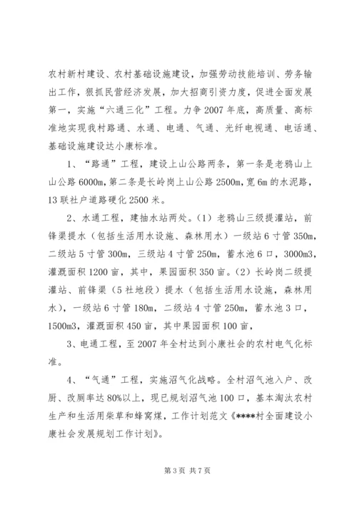 村全面建设小康社会发展规划 (3).docx