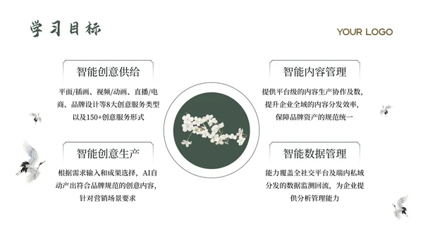 绿色中国风古诗词赏析PPT模板