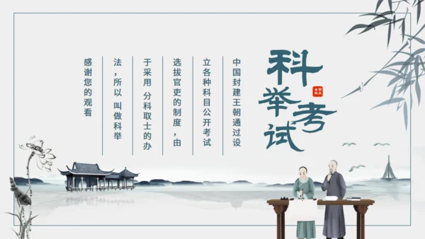 古代科举考试介绍动态通用PPT模板