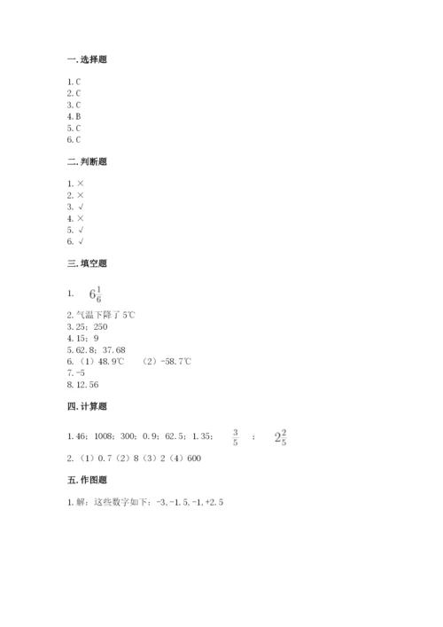 民勤县六年级下册数学期末测试卷完美版.docx