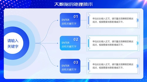 蓝色大数据人工智能科技风科技创未来商务通用PPT模板