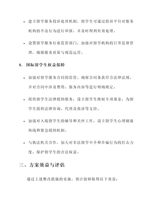 留学服务乱象整改方案