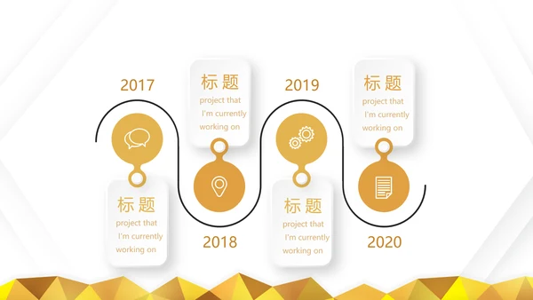 金色简约大方银行工作总结汇报通用动态PPT模板