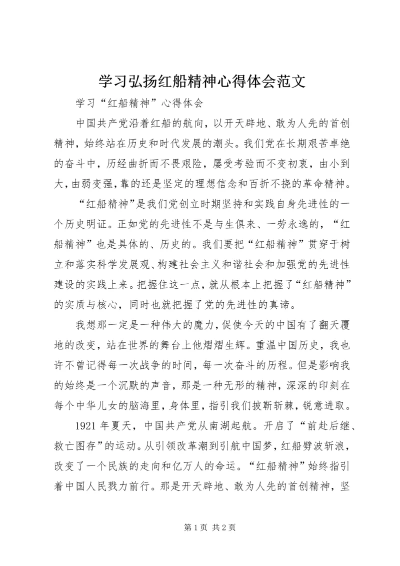 学习弘扬红船精神心得体会范文 (3).docx