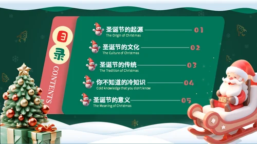 幼儿园圣诞节活动通用PPT模板