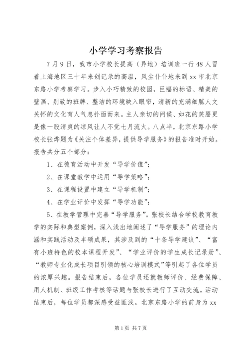 小学学习考察报告 (3).docx