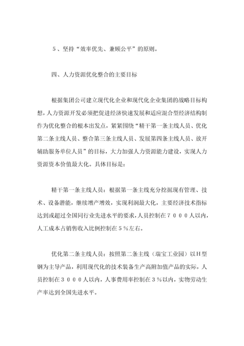 人力资源--长钢人力资源优化整合实施方案.docx