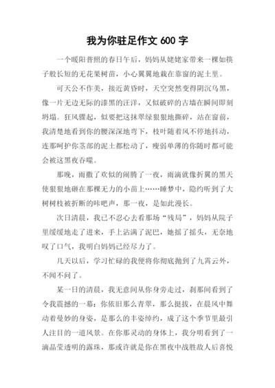 我为你驻足作文600字.docx