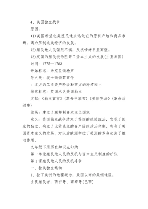 初三历史知识点人教版.docx