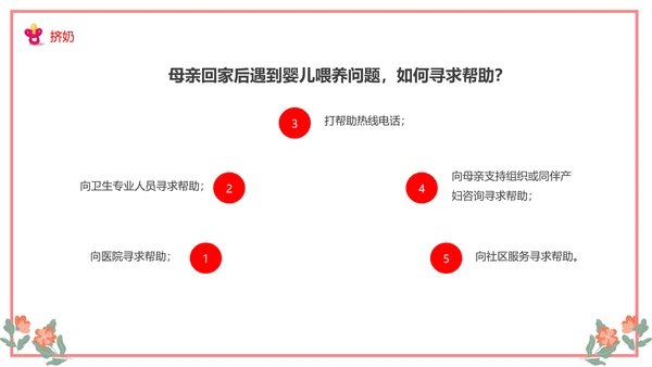 世界母乳喂养周关爱新生婴儿宝妈带娃PPT模板