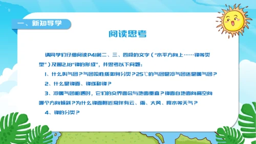人教版地理《常见的天气系统》通用PPT模板