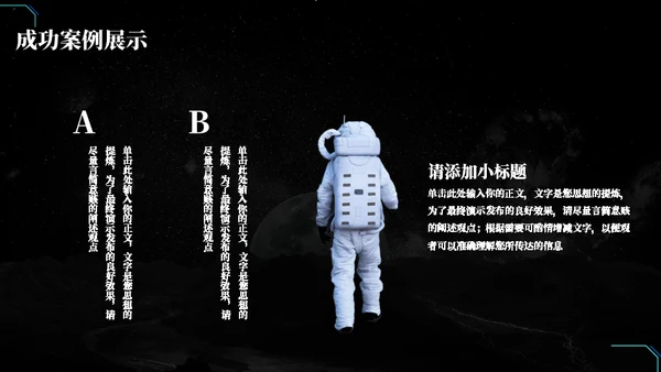 太空宇航员科技风工作汇报通用PPT模板