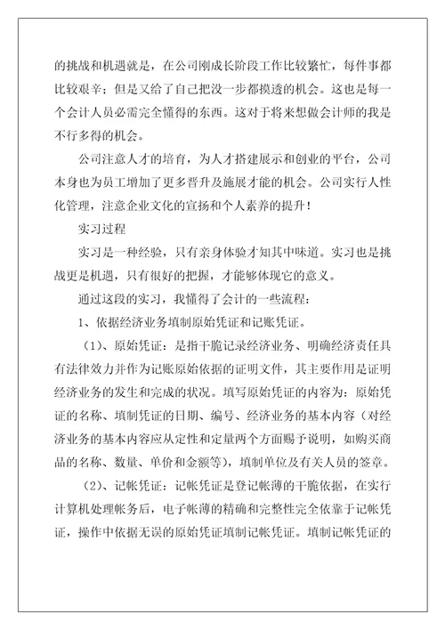 会计师事务所实习报告最新