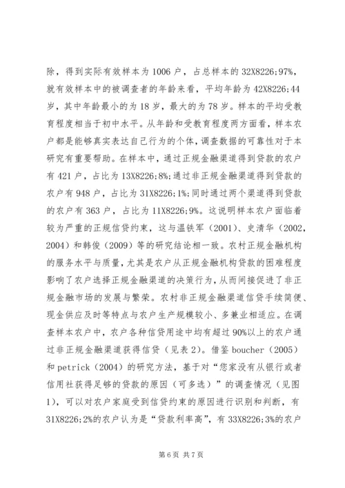 信贷渠道选择及制约原因.docx