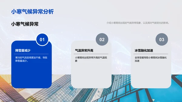 小寒与全球变暖PPT模板
